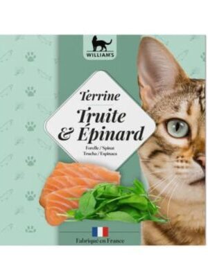 Tarrina William's para Gatos - Trucha y Espinacas (80g)