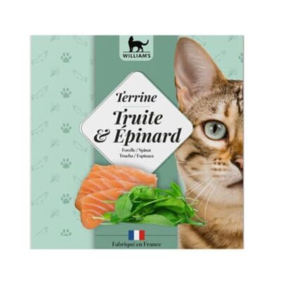 Tarrina William's para Gatos - Trucha y Espinacas (80g)