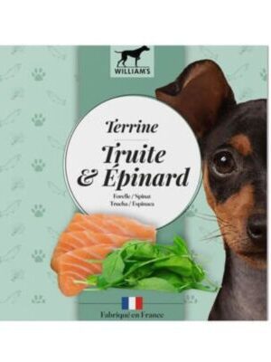 Terrina William's para Perros - Trucha y Espinacas (80g)